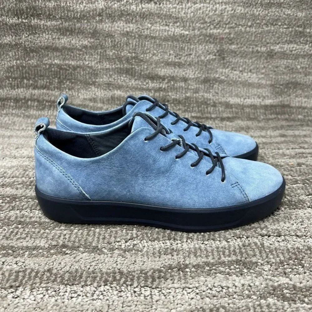 ECCO Women’s Soft 6 Tie Fashion Sneaker Comfort Shoes Blue Suede